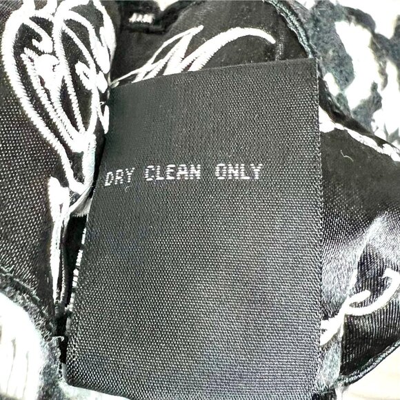 Me Jane Houndstooth Trench Coat Jacket Size S Wool Blend Black White - Picture 10 of 10